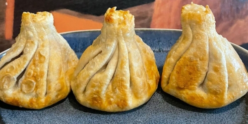Хинкали с курицей и сыром жареные 3 шт