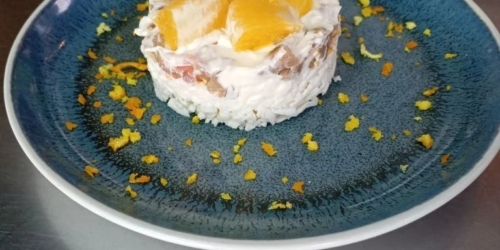 Салат семгой и апельсином
