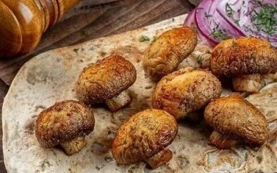 Шампиньоны на мангале